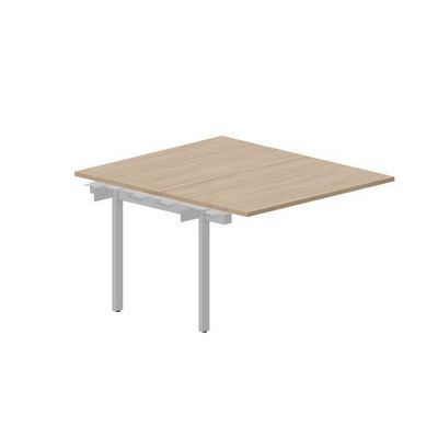 Страйк UNN2TPS127 OWAL (Светлый дуб/Алюминий) Приставной стол на 2 рабочих места