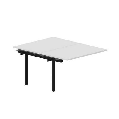 Strike UNN2TPS128 BLNR (Белый/Черный) Приставной стол на 2 рабочих места