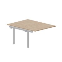 Strike UNN2TPS128 OWAL (Светлый дуб/Алюминий) Приставной стол на 2 рабочих места
