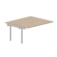 Strike UNN2TPS167 OWAL (Светлый дуб/Алюминий) Приставной стол на 2 рабочих места