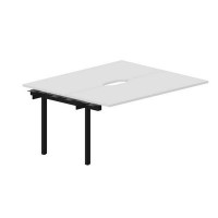 Strike UNN2TPV167 BLNR (Белый/Черный) Приставной стол на 2 рабочих места, 2 эргономичных выреза