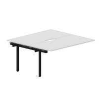 Strike UNN2TPV168 BLNR (Белый/Черный) Приставной стол на 2 рабочих места, 2 эргономичных выреза