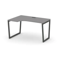 SN-4T2.SPA-002(L) (Серый пепел/Антрацит) Стол рабочий эргономичный
