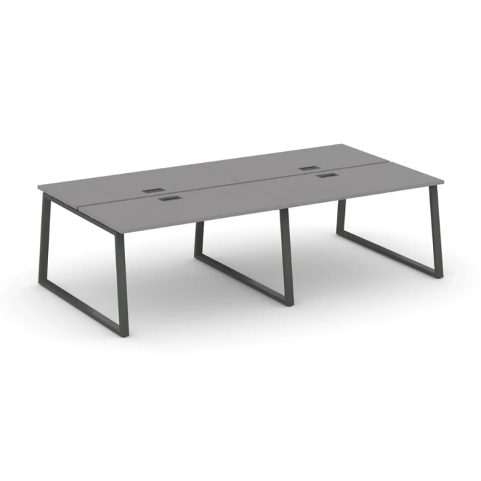 SN-6T1.DRS-043 Рабочая двухсторонняя станция, ЛДСП серый пепел, м/к антрацит