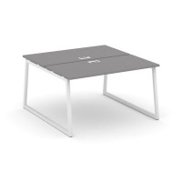 Стайл Проджект Фьюжн SN-4T1.DRS-013 (Серый пепел/Белый) Рабочая станция двухсторонняя