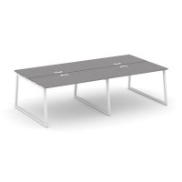 Стайл Проджект Фьюжн SN-4T1.DRS-042 (Серый пепел/Белый) Рабочая станция двухсторонняя