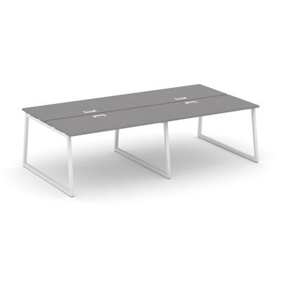 Стайл Проджект Фьюжн SN-4T1.DRS-052 (Серый пепел/Белый) Рабочая станция двухсторонняя