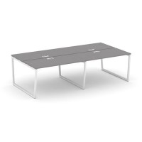 Стайл Проджект Фьюжн SN-4T2.DRS-041 (Серый пепел/Белый) Рабочая станция двухсторонняя