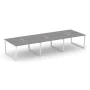 SN-5T2.DRS-081 Рабочая станция двухсторонняя, серый пепел ЛДСП, белый м/к