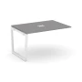 SN-5T2.NSPRG-002 Проходной наборный элемент стол для переговоров, цвет ЛДСП серый пепел, белый м/к
