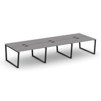 Стайл Проджект Фьюжн SN-6T2.DRS-063 (Серый пепел/Черный) Рабочая станция двухсторонняя