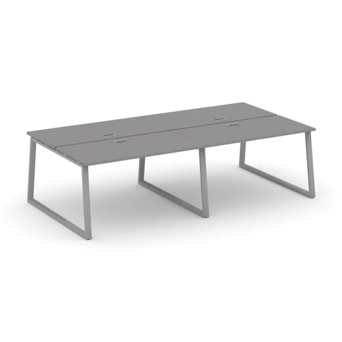SN-6T1.DRS-034 Рабочая двухсторонняя станция, цвет ЛДСП серый пепел, металл серый