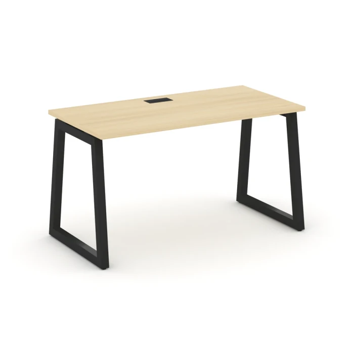 SN-5T1.SP-024 Стол письменный, акация лорка ЛДСП, черный м/к