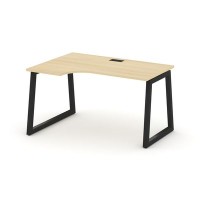 Style Project Fusion SN-5T1.SPA-002(L) (Акация лорка/Черный) Стол рабочий эргономичный