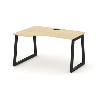 Style Project Fusion SN-5T1.SPA-011(L) (Акация лорка/Черный) Стол рабочий эргономичный