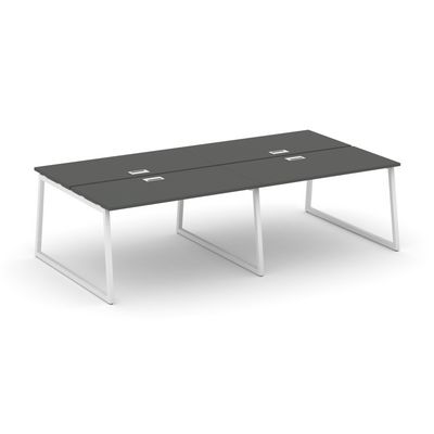 Style Project Fusion SN-4T1.DRS-032 (Антрацит/Белый) Рабочая станция двухсторонняя