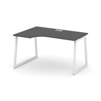 SN-4T1.SPA-012(L) (Антрацит/Белый) Стол рабочий эргономичный