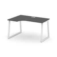Style Project Fusion SN-6T1.SPA-001(L) (Антрацит/Белый) Стол рабочий эргономичный