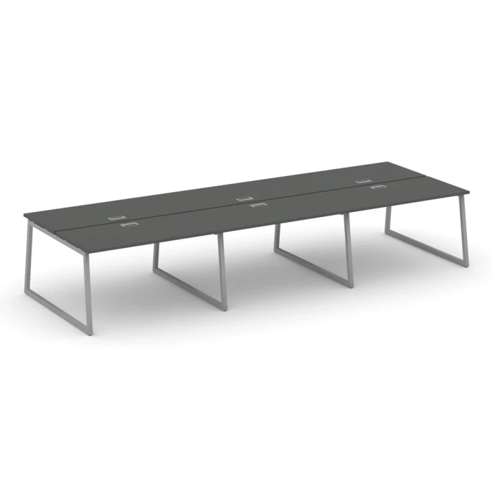 SN-4T1.DRS-083 Рабочая станция двухсторонняя, цвет антрацит, серый м/к
