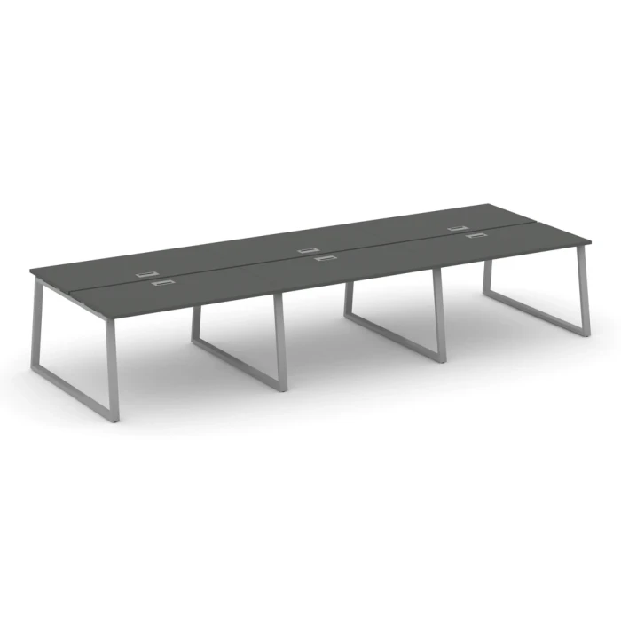SN-6T1.DRS-063 Рабочая станция двухсторонняя, ЛДСП антрацит, серый