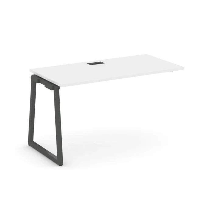 SN-4T1.ONRS-013 Проходной наборный элемент, белый ЛДСП, антрацит металл