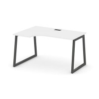 Style Project Fusion SN-4T1.SPA-002(L) (Белый/Антрацит) Стол рабочий эргономичный