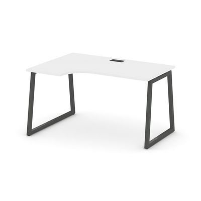 Style Project Fusion SN-4T1.SPA-002(L) (Белый/Антрацит) Стол рабочий эргономичный