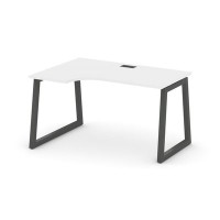 Style Project Fusion SN-5T1.SPA-021(L) (Белый/Антрацит) Стол рабочий эргономичный