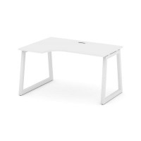 Style Project Fusion SN-5T1.SPA-022(L) (Белый/Белый) Стол рабочий эргономичный