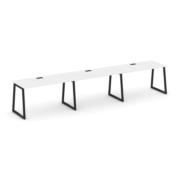 SN-4T1.ORS-043 Рабочая станция линейная, ЛДСП белый, черный металл