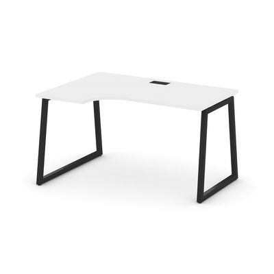 Style Project Fusion SN-4T1.SPA-011(L) (Белый/Черный) Стол рабочий эргономичный