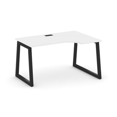 Style Project Fusion SN-5T1.SPA-021(R) (Белый/Черный) Стол рабочий эргономичный