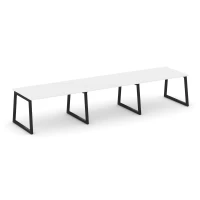 SN-5T1.SPRG-024.3 (Белый/Черный) Стол переговорный