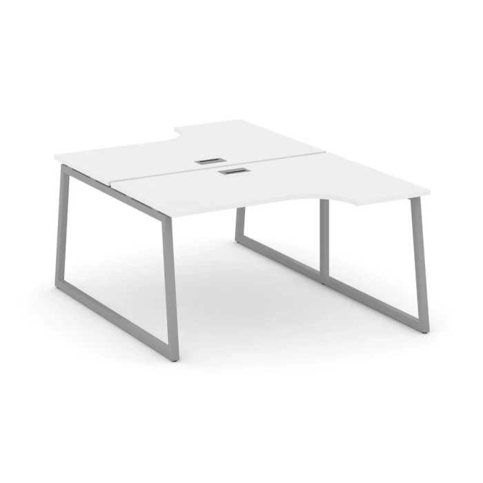 SN-4T1.DRPA-012 Рабочая станция эргономичная, ЛДСП белый, металл серый