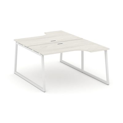 Style Project Fusion SN-4T1.DRPA-002 (Дуб наварра/Белый) Рабочая станция эргономичная