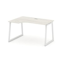 Style Project Fusion SN-4T1.SPA-012(L) (Дуб наварра/Белый) Стол рабочий эргономичный