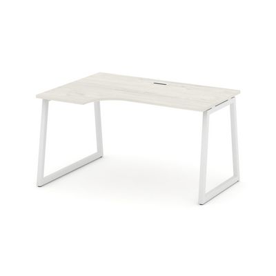 Style Project Fusion SN-4T1.SPA-021(L) (Дуб наварра/Белый) Стол рабочий эргономичный