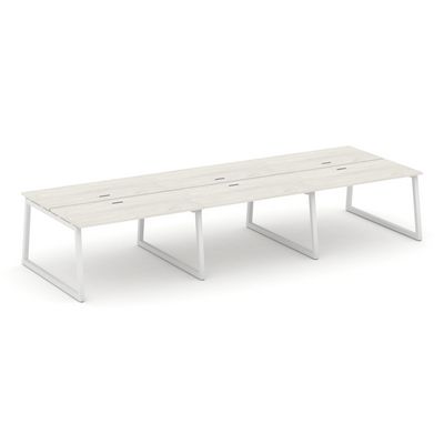 Style Project Fusion SN-5T1.DRS-083 (Дуб наварра/Белый) Рабочая станция двухсторонняя