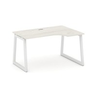 Style Project Fusion SN-5T1.SPA-002(R) (Дуб наварра/Белый) Стол рабочий эргономичный