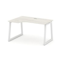 Style Project Fusion SN-5T1.SPA-011(L) (Дуб наварра/Белый) Стол рабочий эргономичный