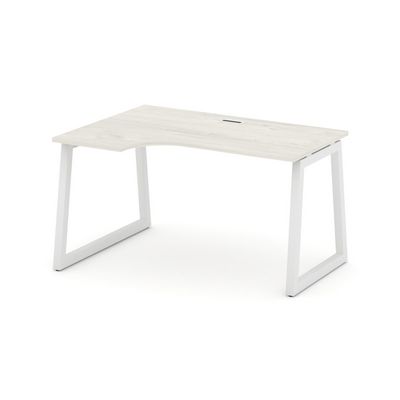 Style Project Fusion SN-5T1.SPA-022(L) (Дуб наварра/Белый) Стол рабочий эргономичный