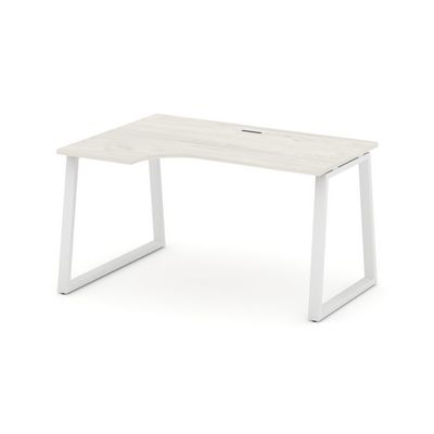 Style Project Fusion SN-6T1.SPA-001(L) (Дуб наварра/Белый) Стол рабочий эргономичный