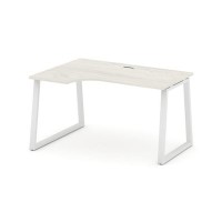 Style Project Fusion SN-6T1.SPA-011(L) (Дуб наварра/Белый) Стол рабочий эргономичный