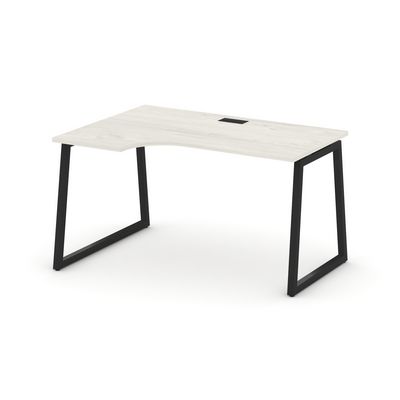 Style Project Fusion SN-4T1.SPA-012(L) (Дуб наварра/Черный) Стол рабочий эргономичный