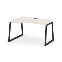 Style Project Fusion SN-4T1.SPA-022(L) (Дуб наварра/Черный) Стол рабочий эргономичный