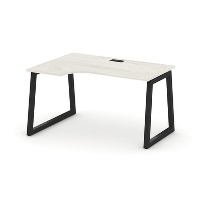 Style Project Fusion SN-5T1.SPA-021(L) (Дуб наварра/Черный) Стол рабочий эргономичный