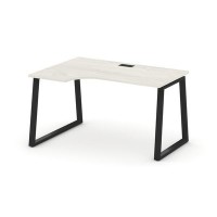 Style Project Fusion SN-6T1.SPA-021(L) (Дуб наварра/Черный) Стол рабочий эргономичный
