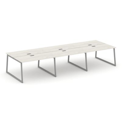 Style Project Fusion SN-4T1.DRS-061 (Дуб наварра/Серый) Рабочая станция двухсторонняя