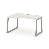 Style Project Fusion SN-4T1.SPA-001(L) (Дуб наварра/Серый) Стол рабочий эргономичный
