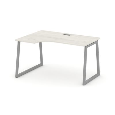 Style Project Fusion SN-4T1.SPA-022(L) (Дуб наварра/Серый) Стол рабочий эргономичный